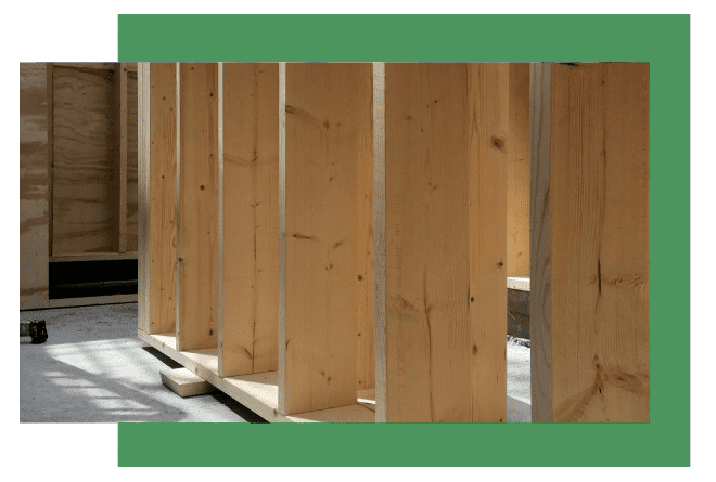 Wooden Houses_dettaglio inizio struttura a telaio